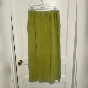 Cut loose lagenlook green Fairycore Witchy Boho Maxi Hippie Granola Dress Size L